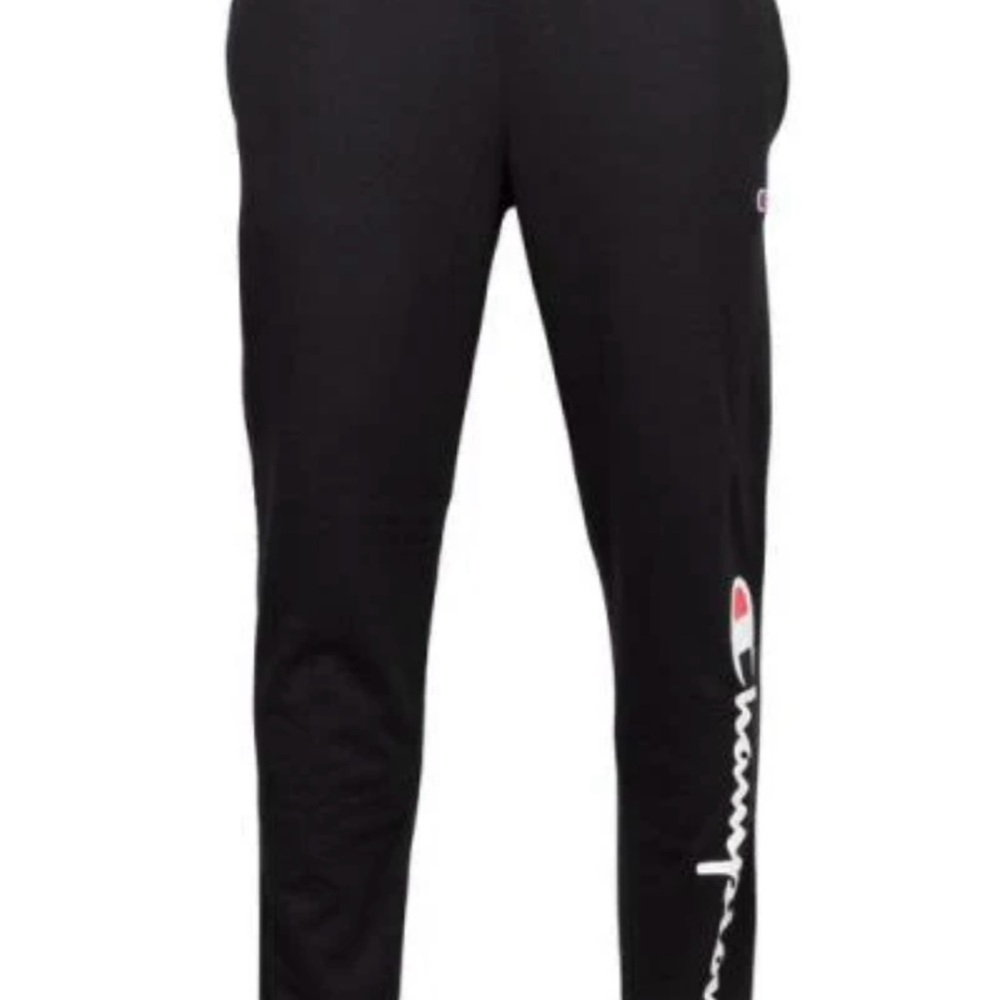 Champion Men's Black Sweatpants with Logo